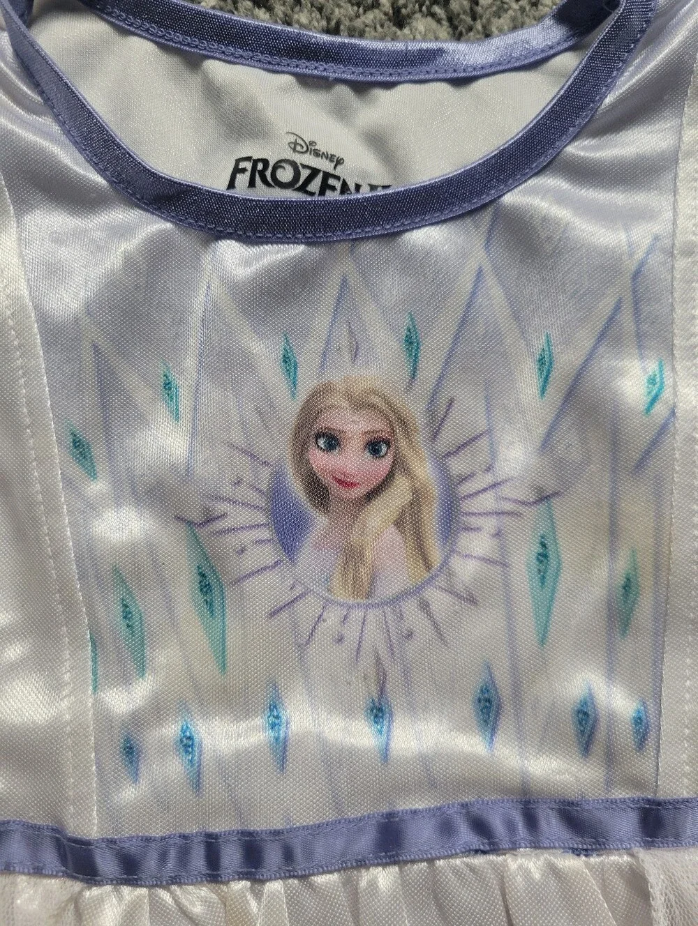 Disney Frozen II Elsa Purple and White Princess Nightgown Dress Size 4T